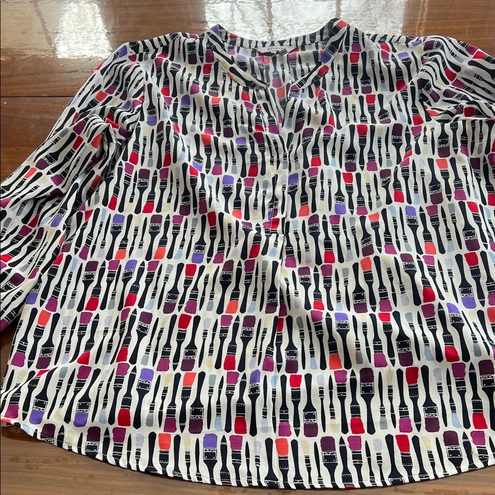 Chic Patterned Women's Blouse